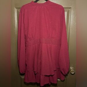 Showpo High Neck Long Sleeve Flowy Romper